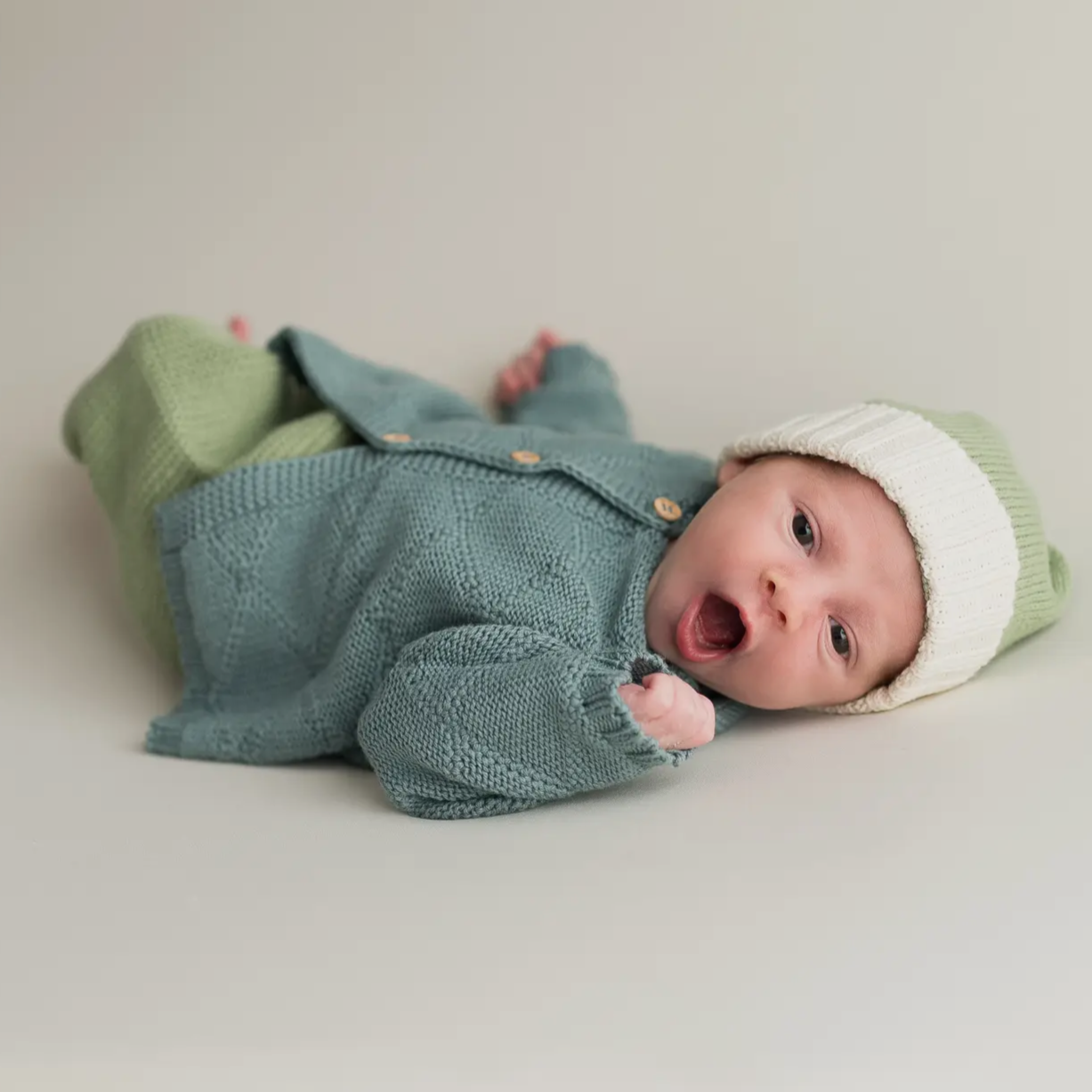 Bicolor Hat Ecru-Sage