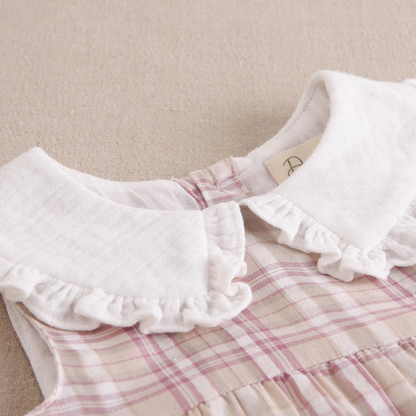 Baby Girl Checkered Dress with Matching Bloomers