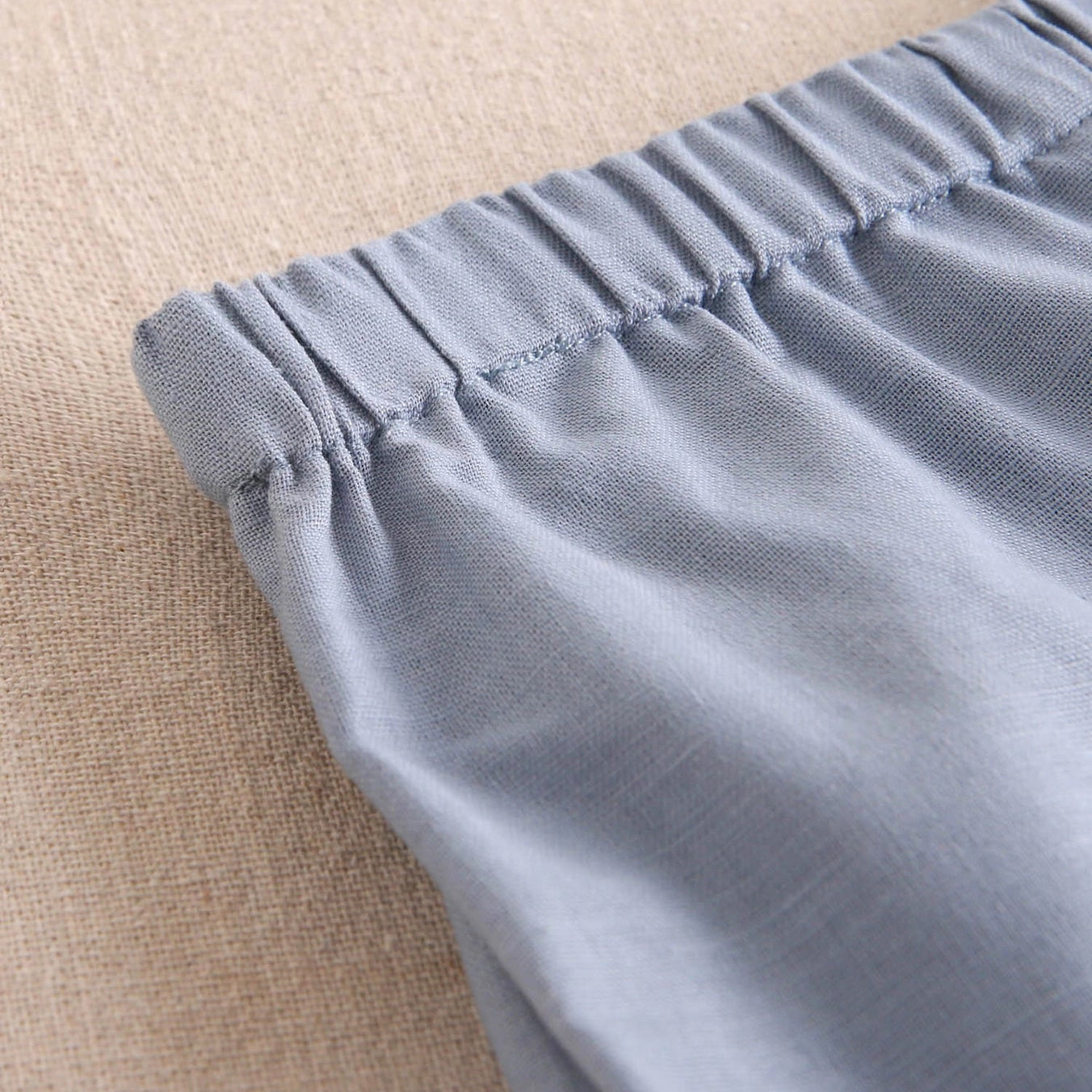 Baby Boy Set Light Blue Gingham Shirt and Shorts