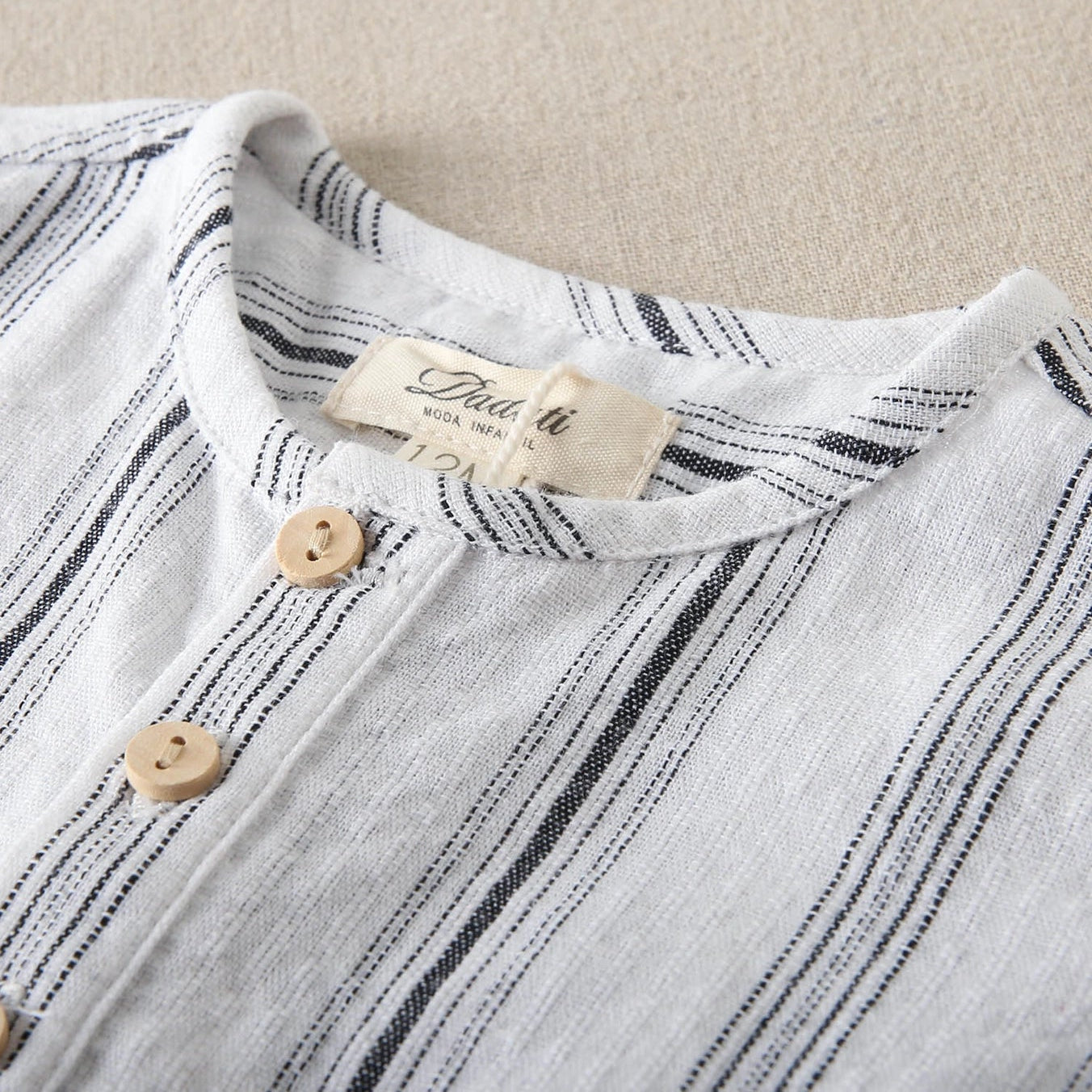 Baby Boy Set with A Two-Tone Shirt and Black Shorts