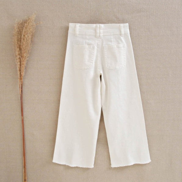 Trumpet Style White Girls' Trousers