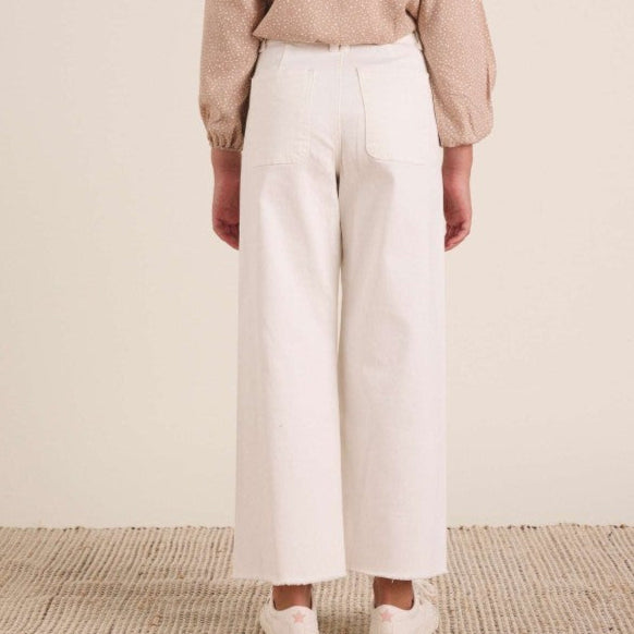Trumpet Style White Girls' Trousers