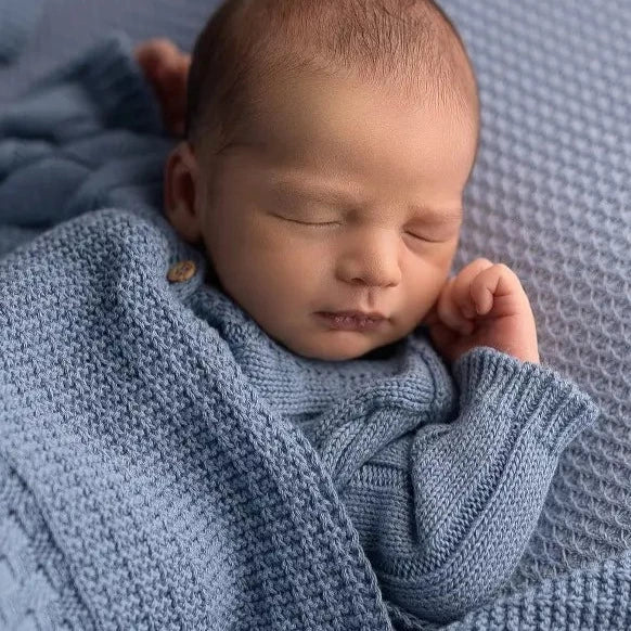 Blue Square Baby Blanket