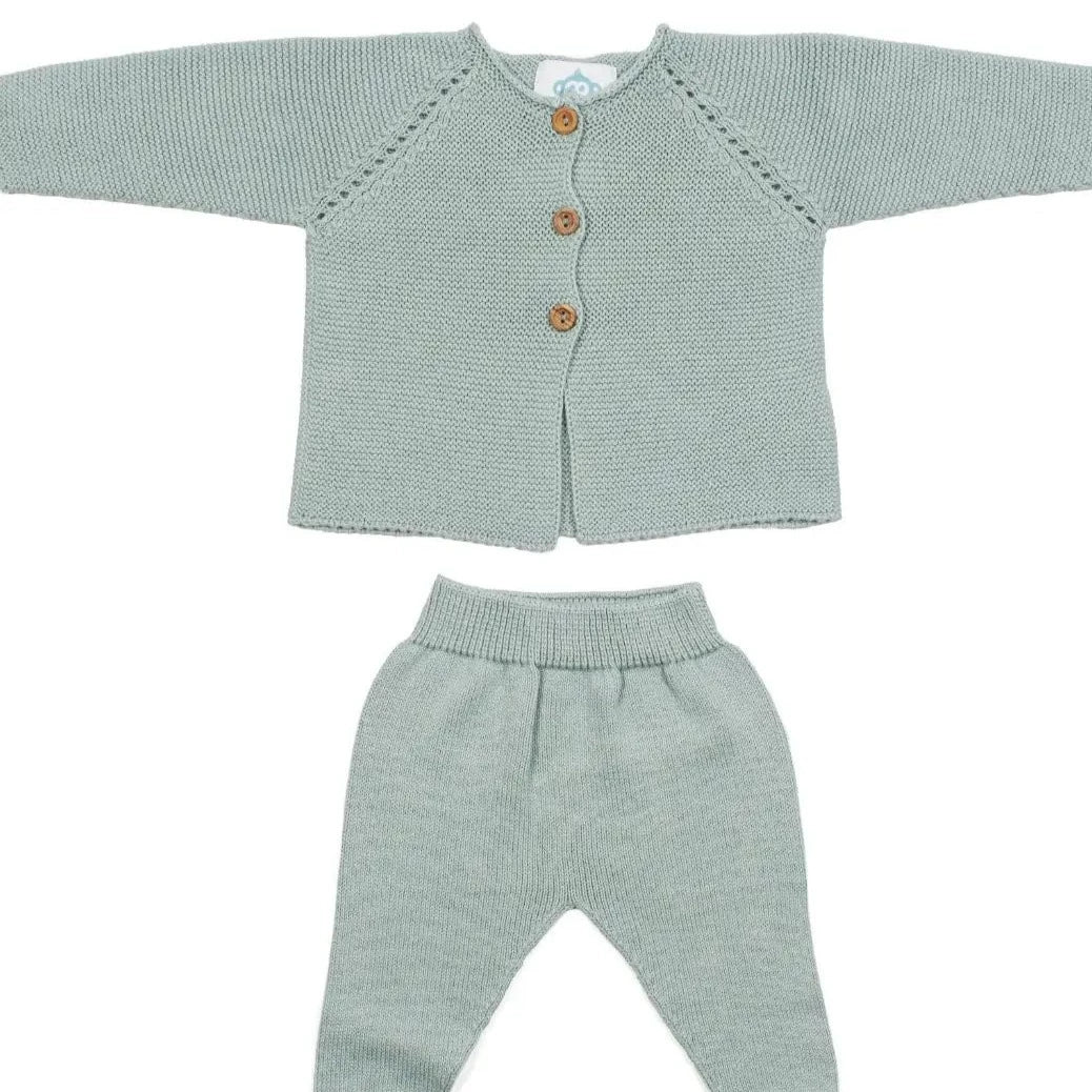 Sage Newborn Knitted Set