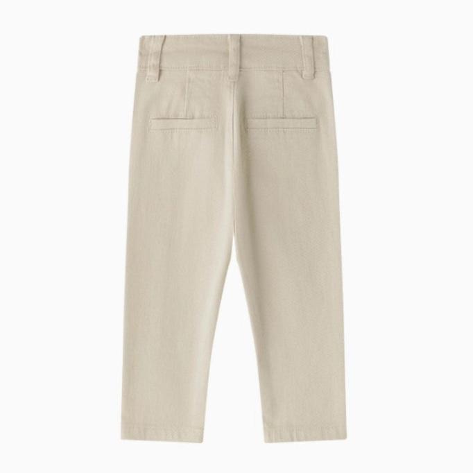 Cream Denim Long Trousers For Baby Boy