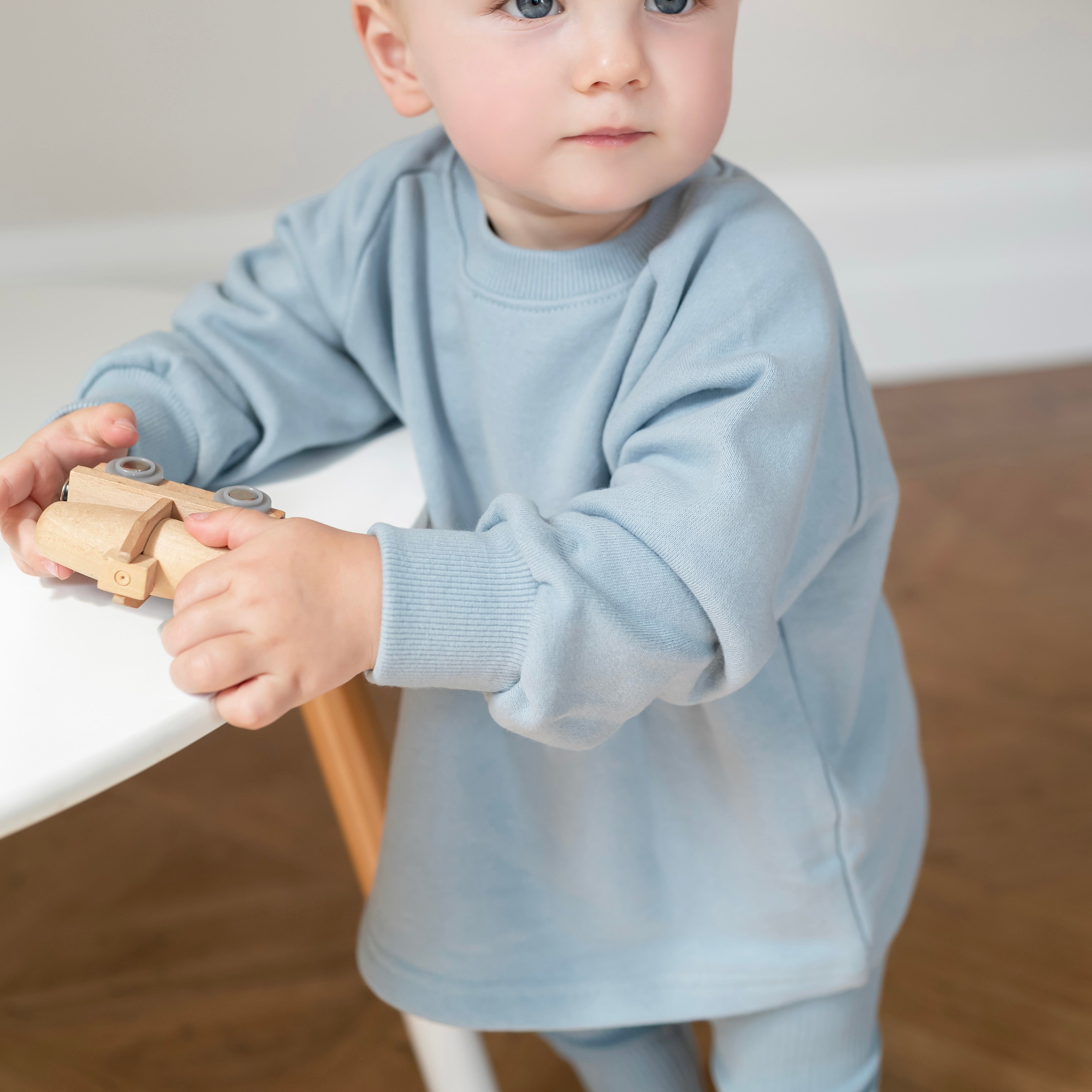 Ribbed Leggings - Cornflower Blue