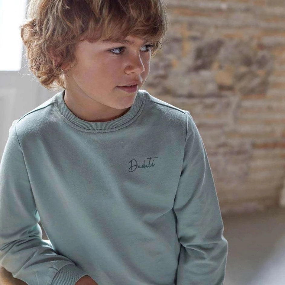 Boy's Sweatshirt with Round Neck and Back Pattern