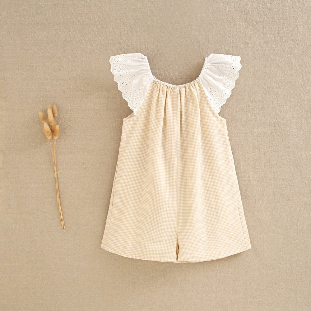 Girl's jumpsuit in vanilla