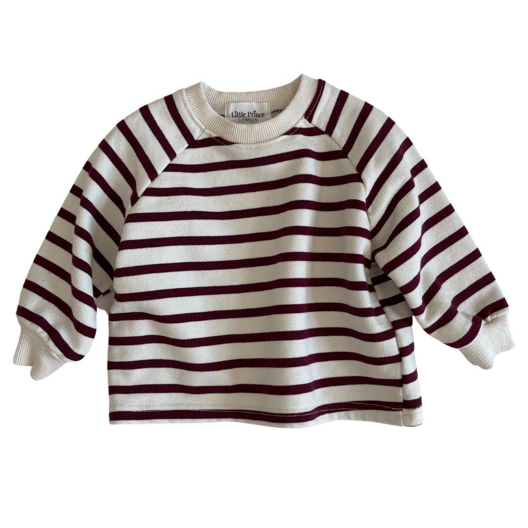 LPL Cotton Sweatshirt - Maroon Stripe