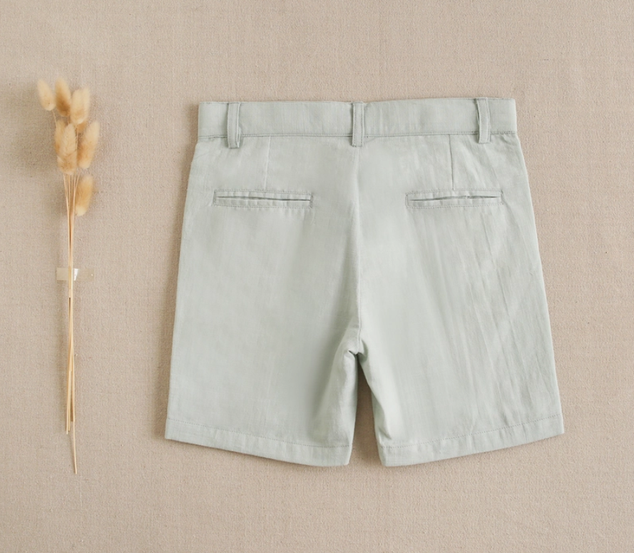 Soft Green Shorts For Boys