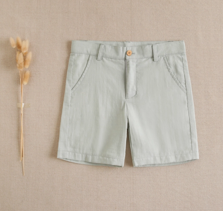 Soft Green Shorts For Boys