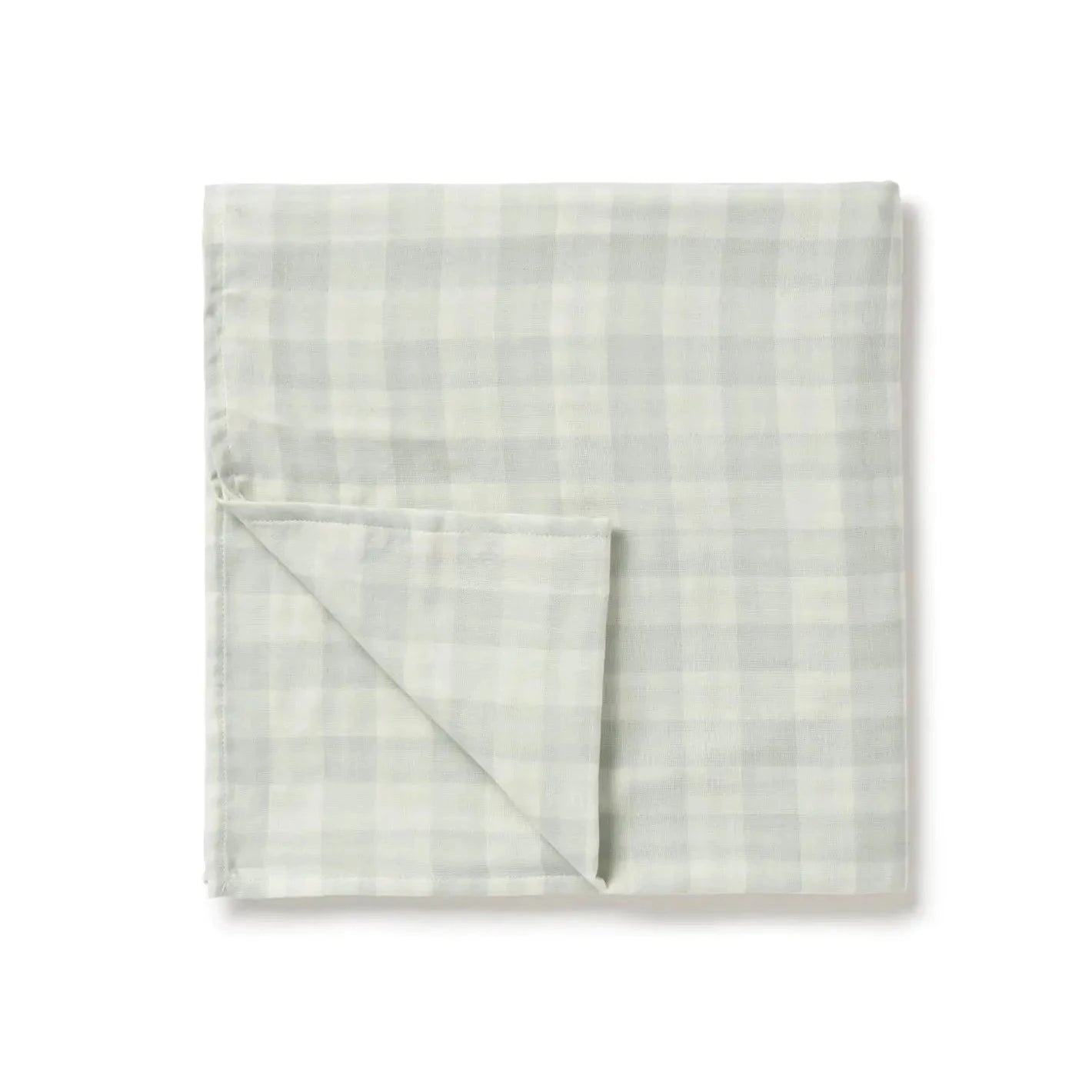 Sage Gingham Muslin Wrap
