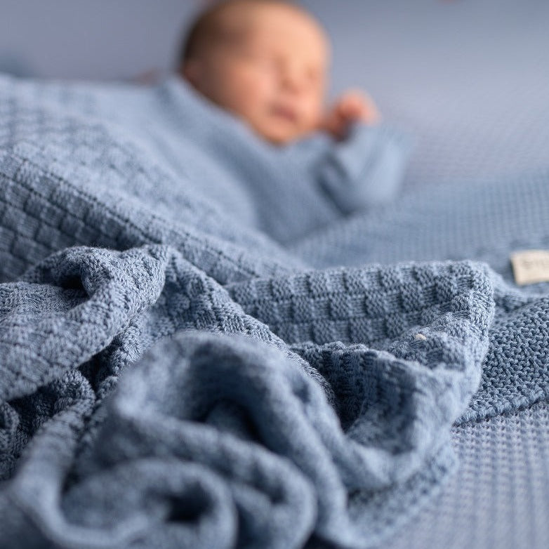 Blue Square Baby Blanket