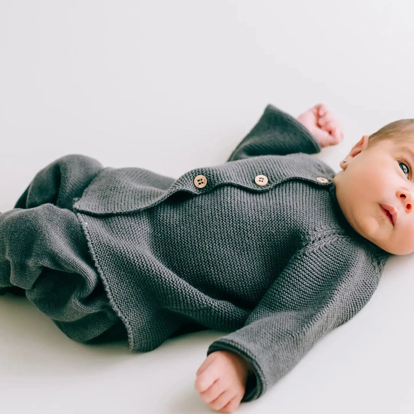 Dark Grey Newborn Knitted Set