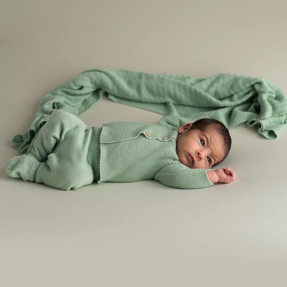 Soft Green Knitted Set