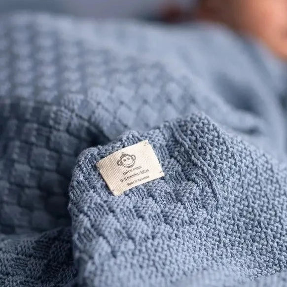 Blue Square Baby Blanket