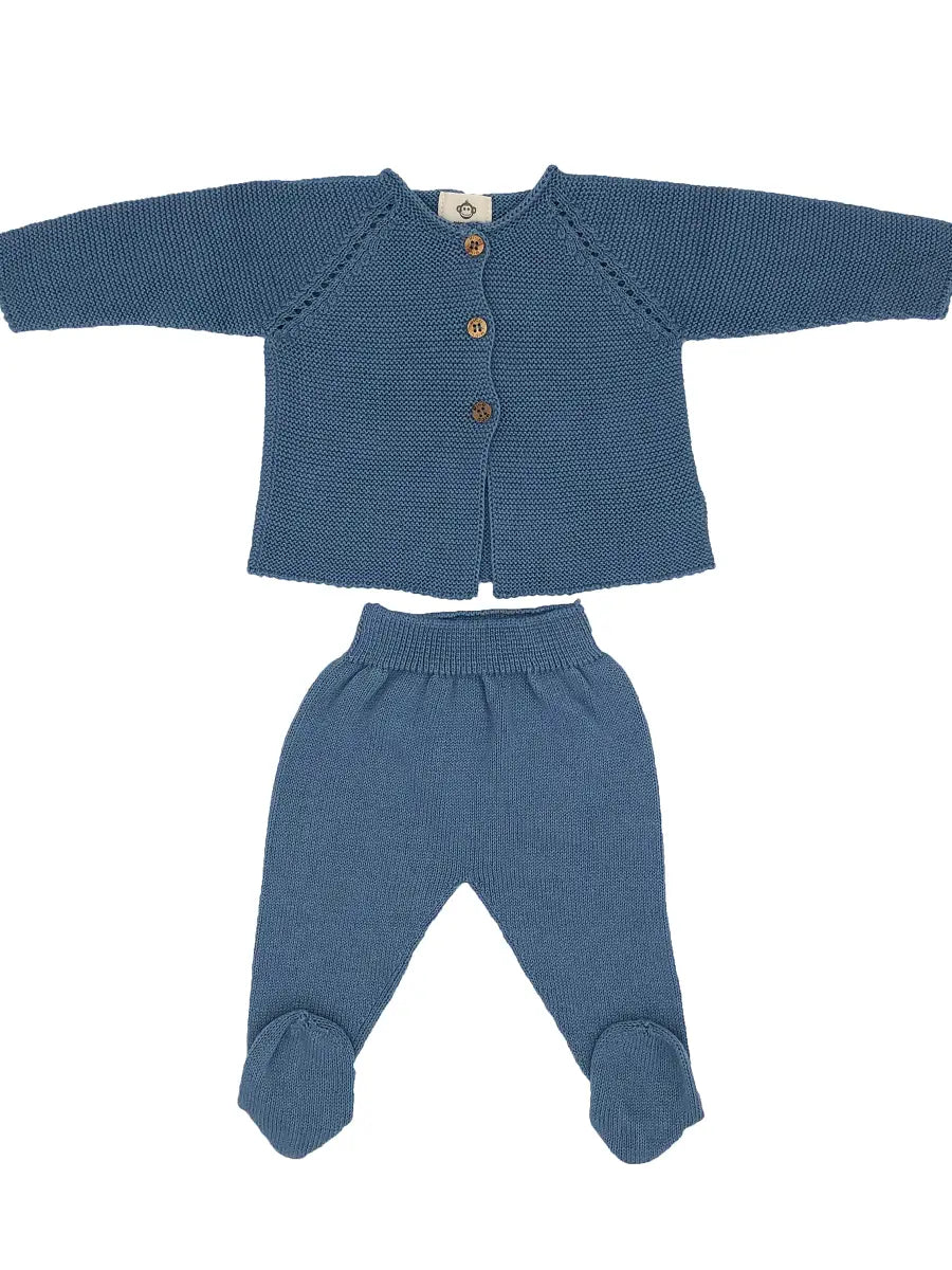Blue Newborn Knitted Set
