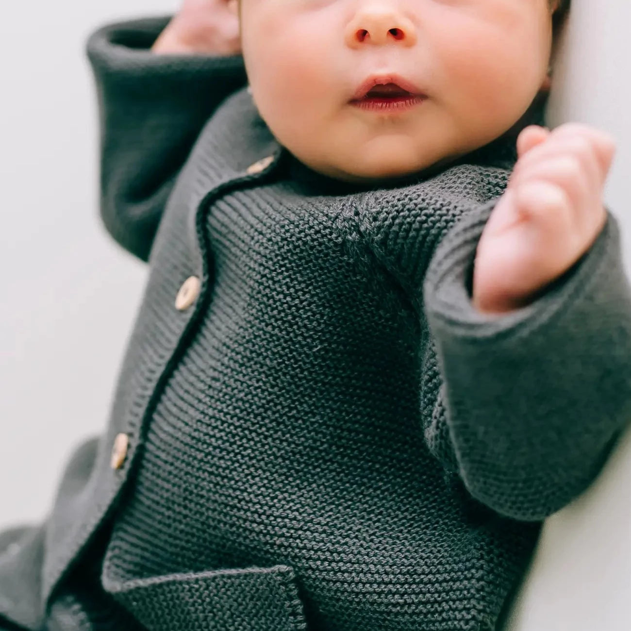 Dark Grey Newborn Knitted Set