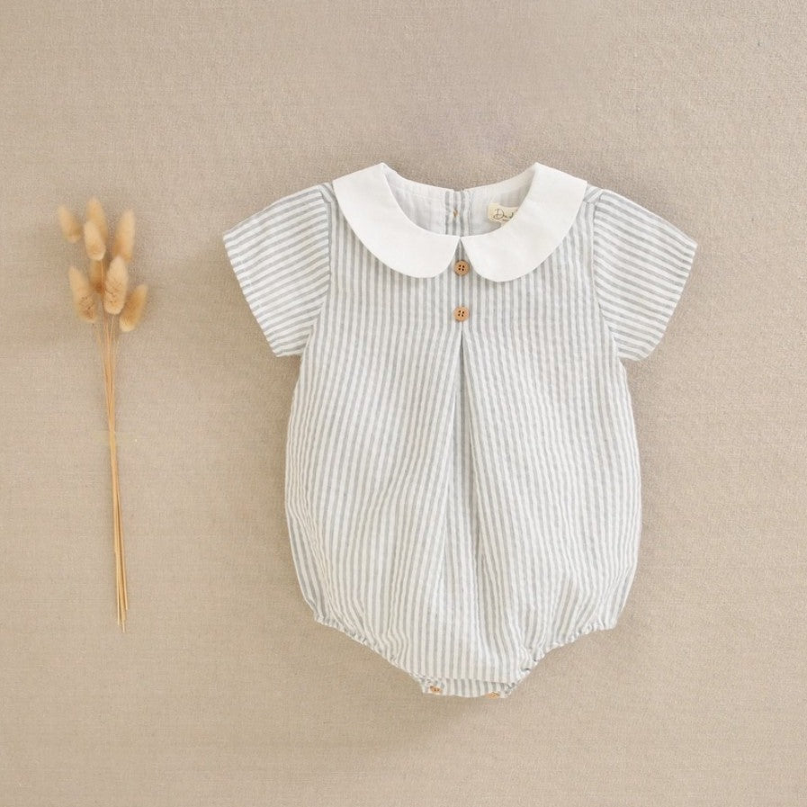 Baby Grey Striped Romper
