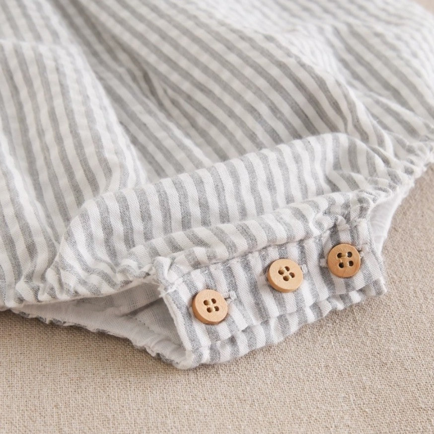 Baby Grey Striped Romper