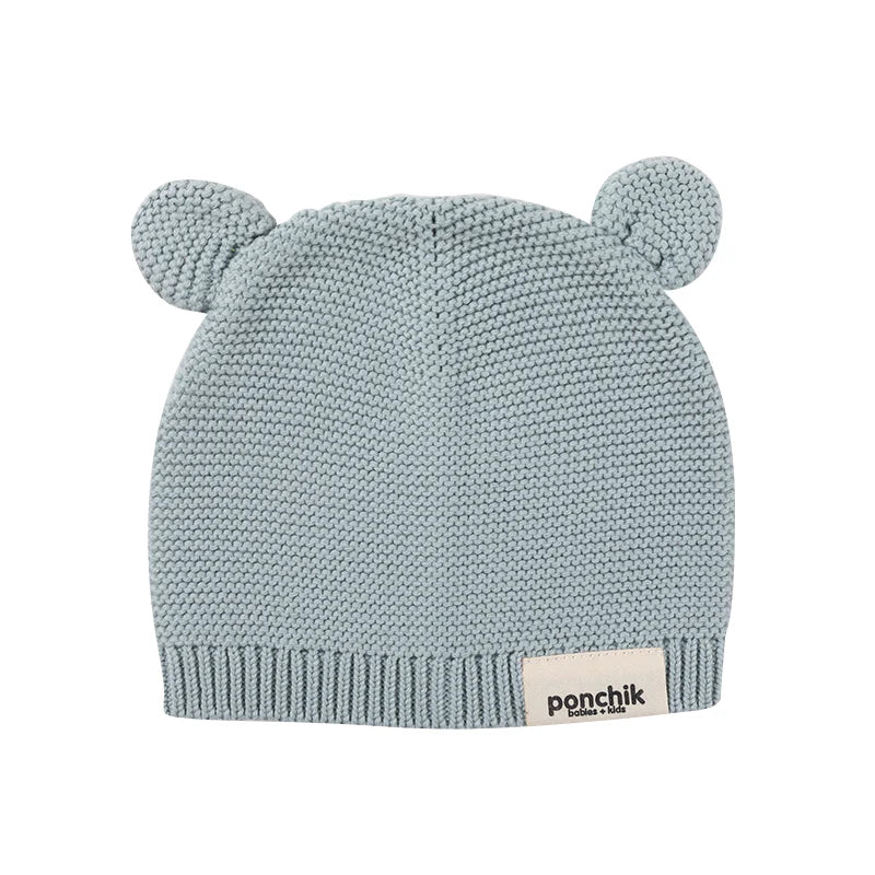 Bear Ear Knit Beanie - Jade