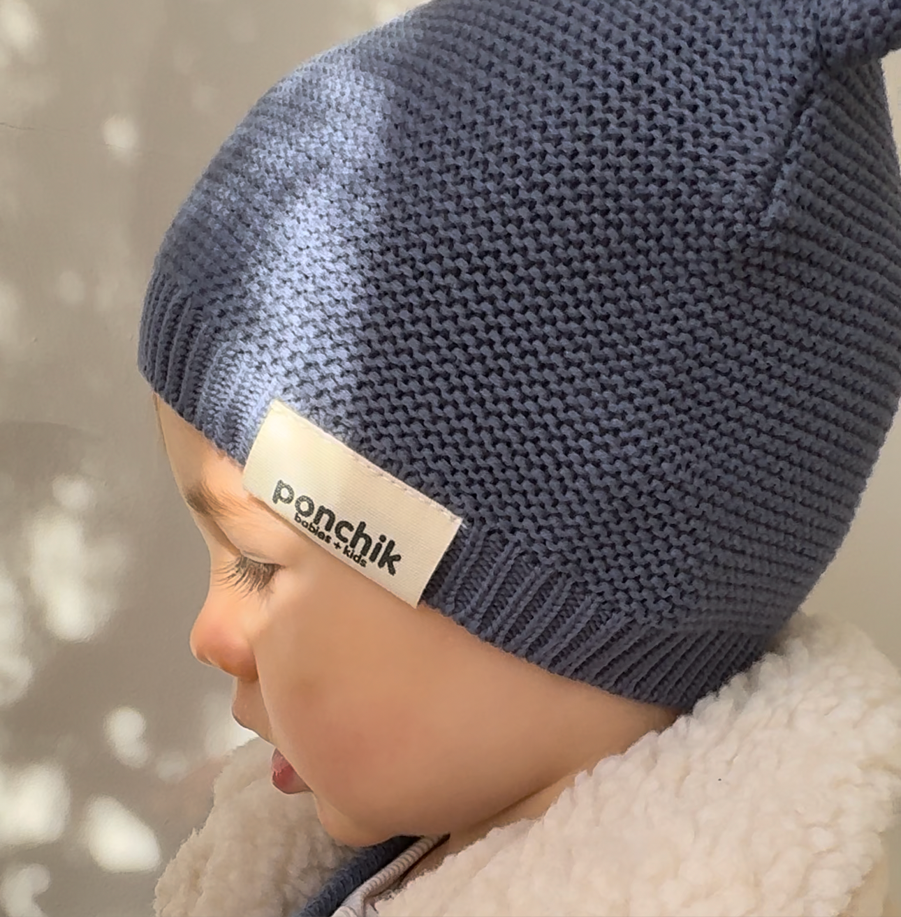 Bear Ear Knit Beanie - Slate