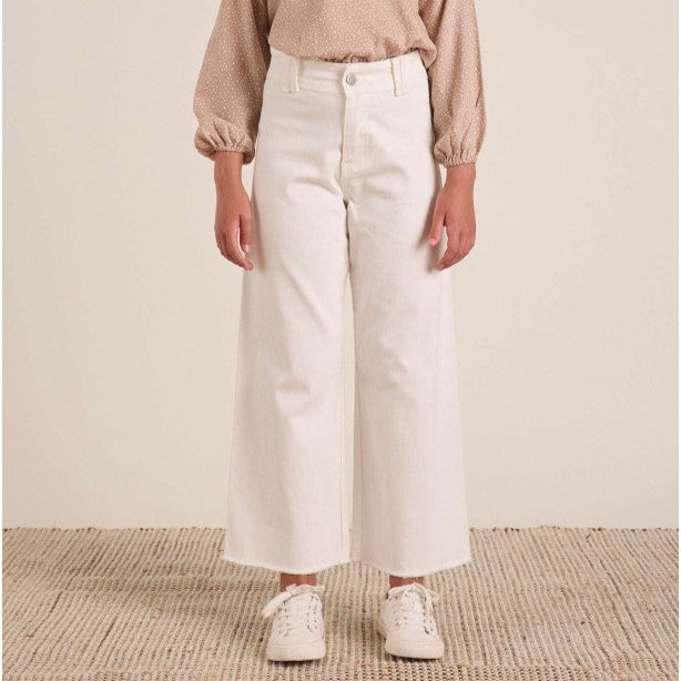 Trumpet Style White Girls' Trousers