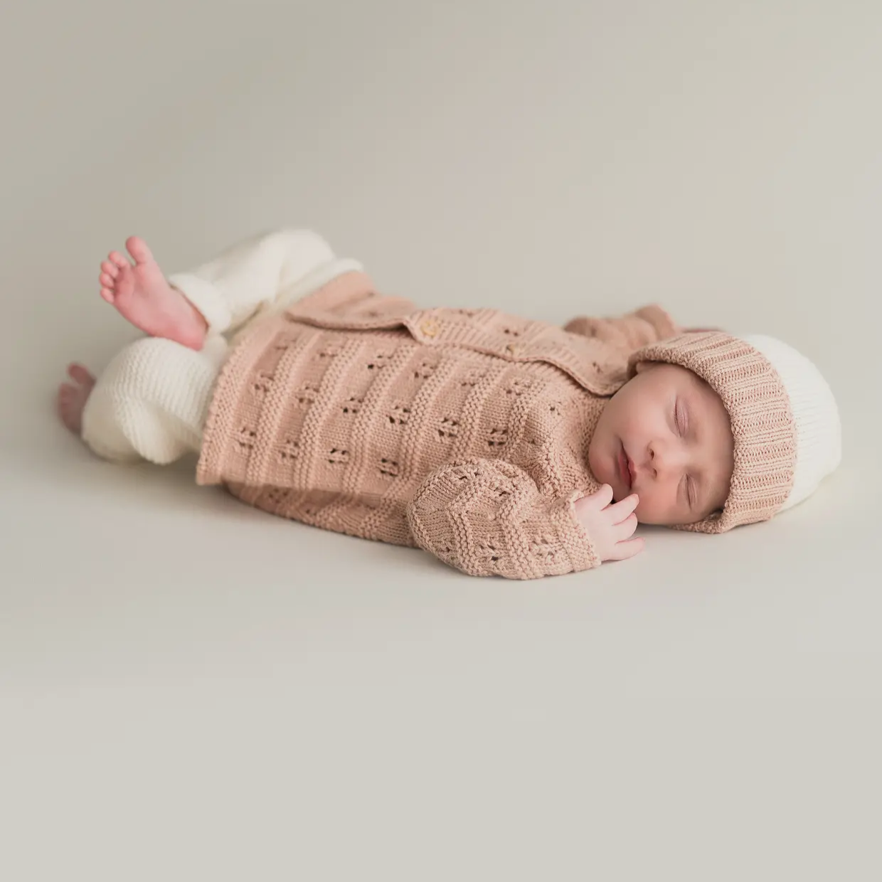 Bicolor Hat Pink-Ecru