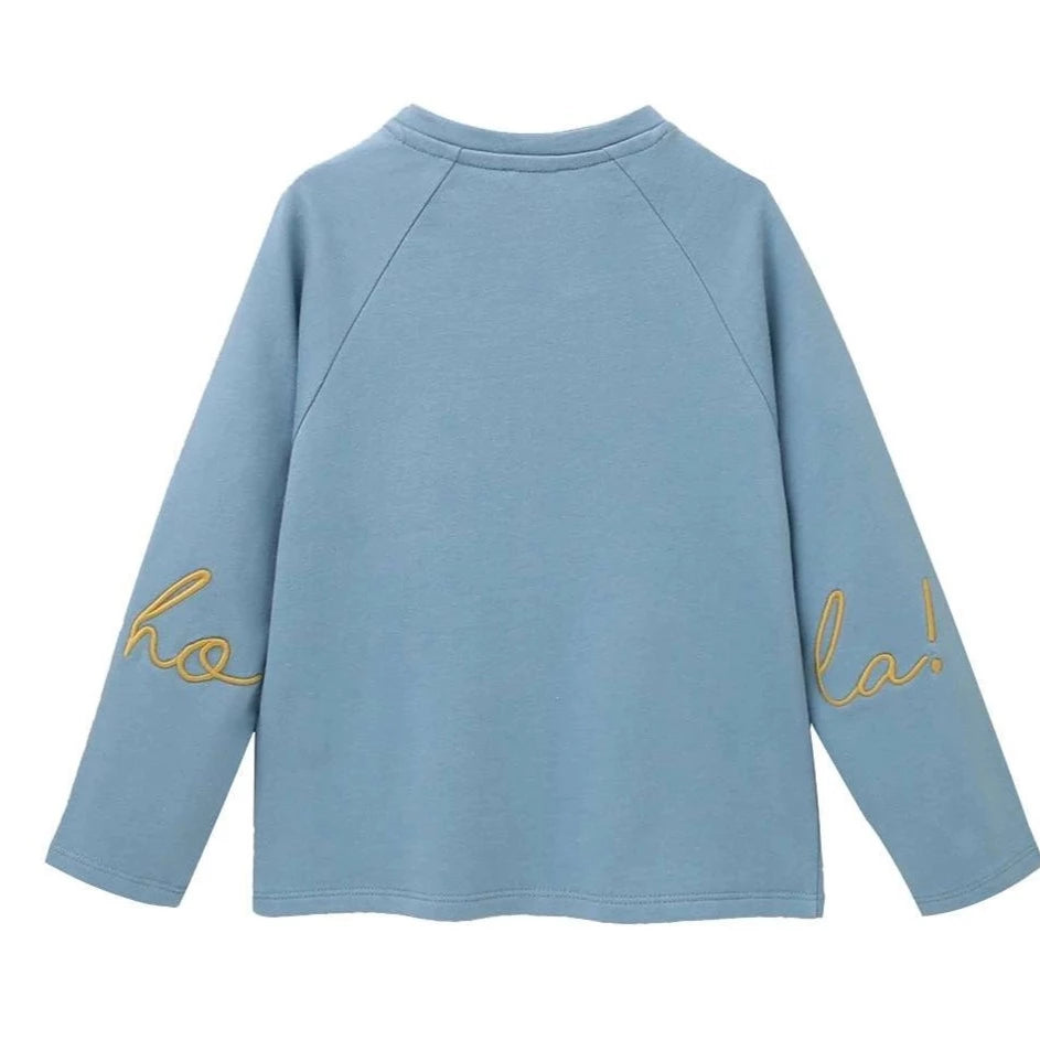 Blue Children's Sweatshirt with Kangaroo Pocket