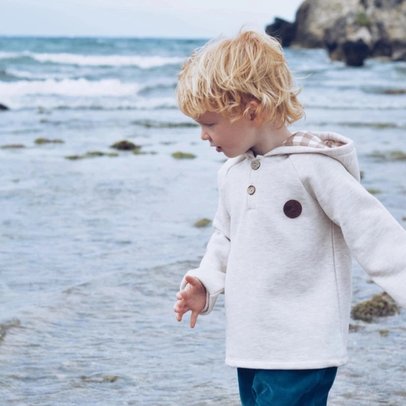 Boys Beige Hoodie