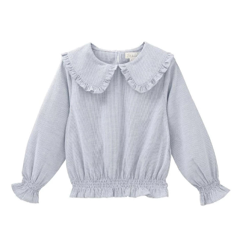 Blue Stripe Girl's Blouse