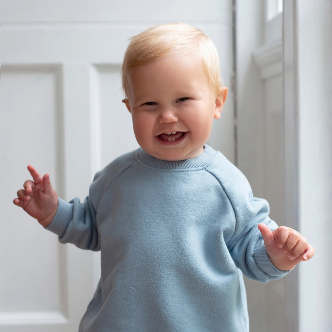 Baby Cotton Sweatshirt - Cornflower Blue