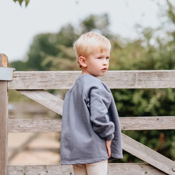 Baby Cotton Sweatshirt - Marina Blue