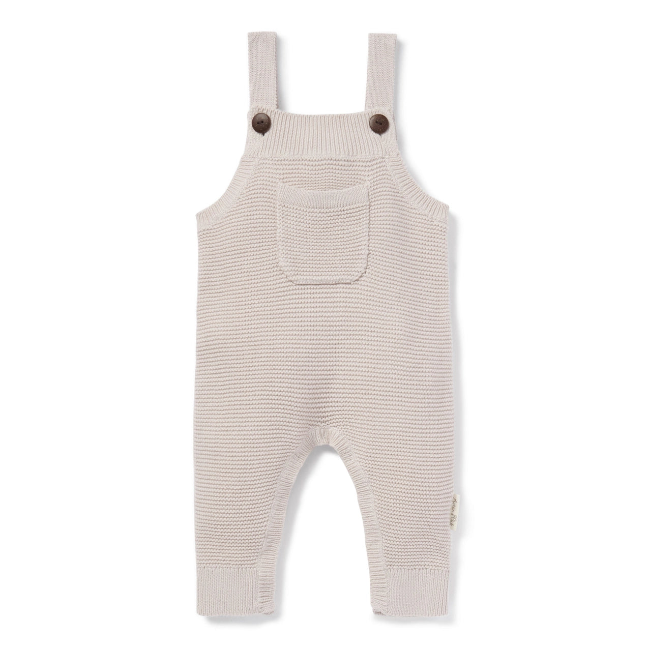 Oat Knitted Pocket Overalls