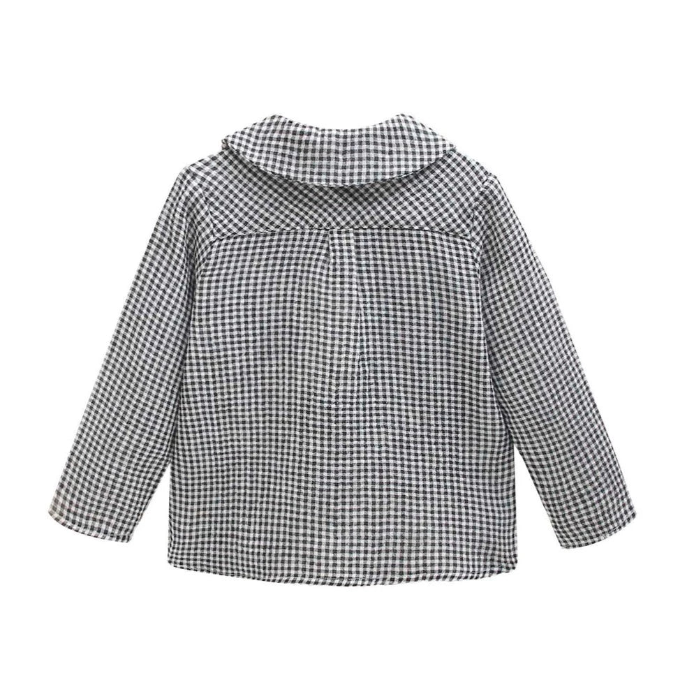 Vichy Black and White Plaid Baby Boy's Shirt