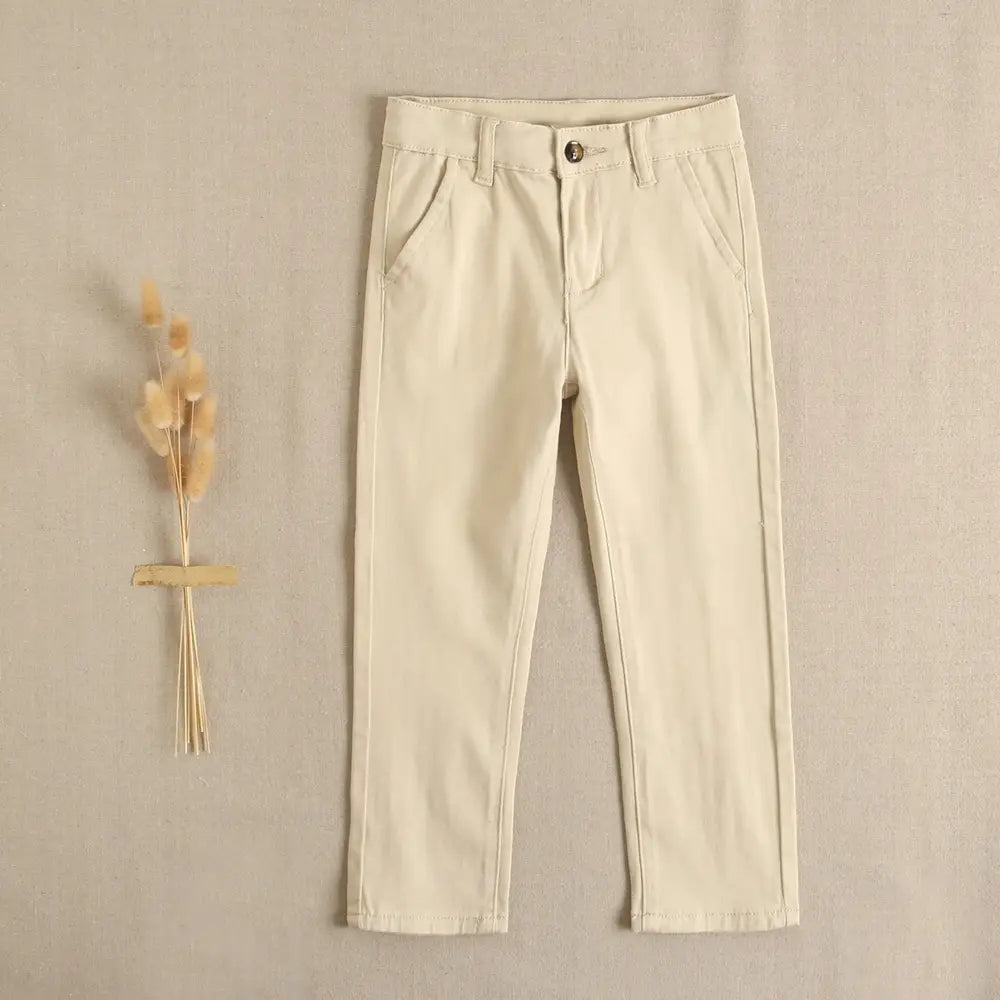 Slim Boy's Chino Pants with Adjustable Waist.