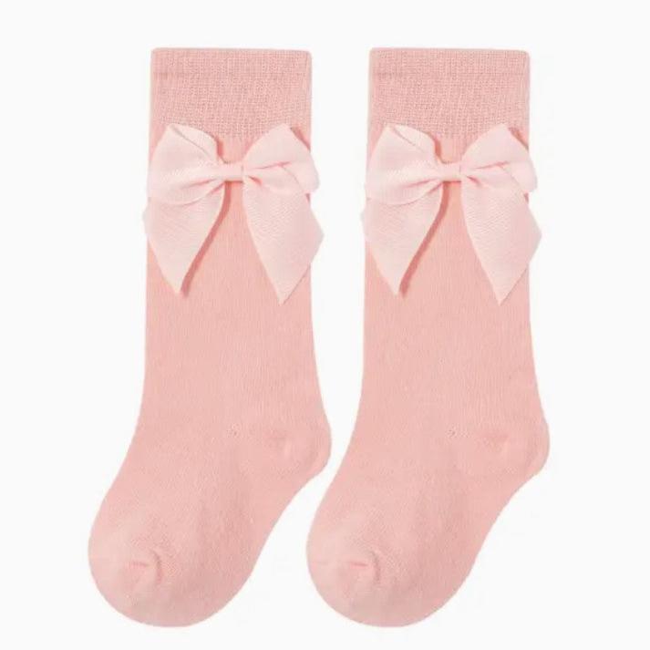 Baby Girl's High Socks with Ribbon