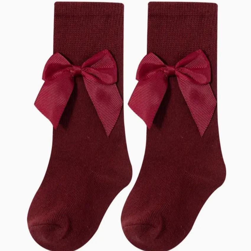 Baby Girl's High Socks with Ribbon