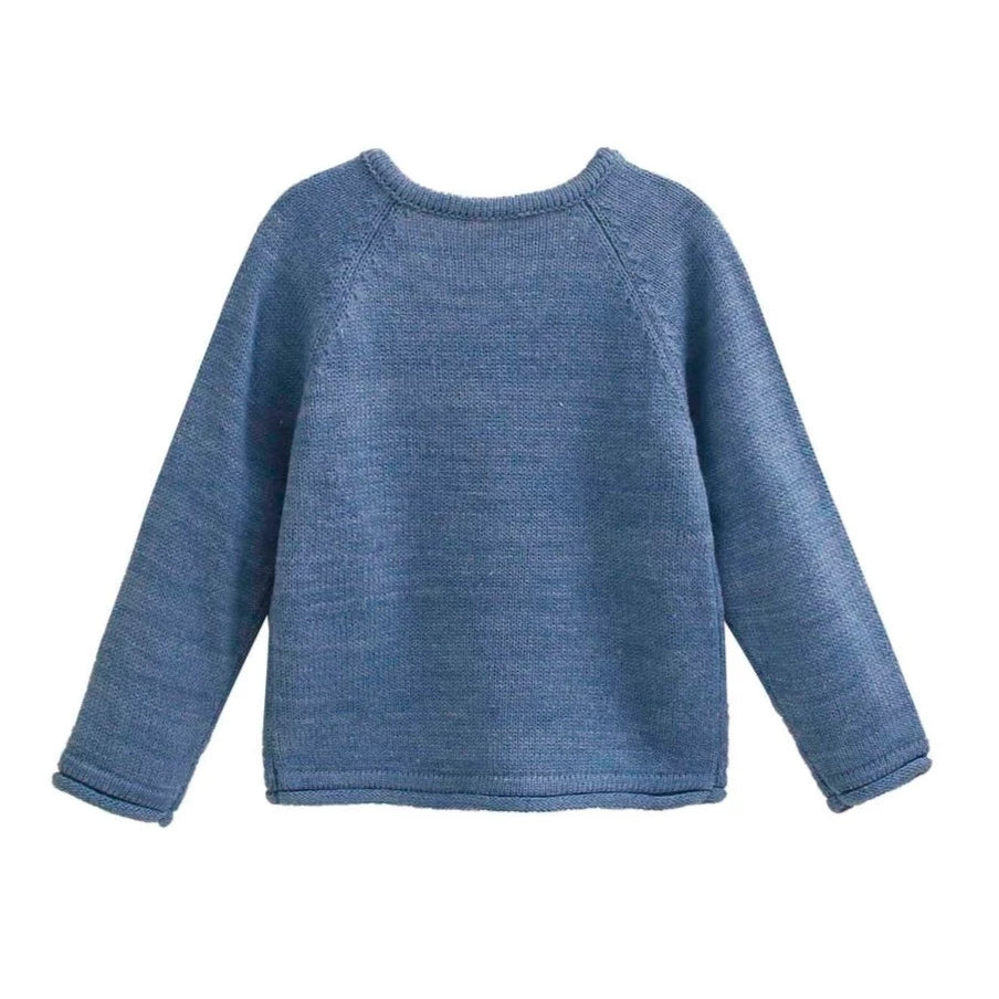 Blue Baby Boy's Sweater with Side Opening